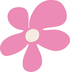 Groovy Retro Sticker Flower Floral Daisy SVG Vector Hand Drawn 