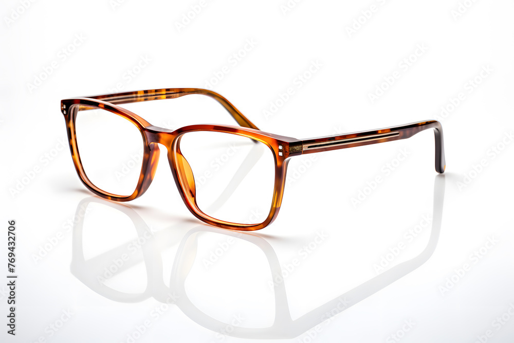 Wall mural eyeglasses isolated on white background