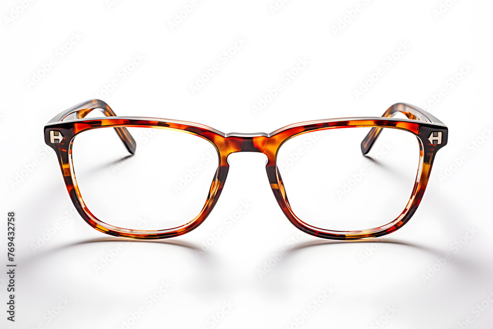 Wall mural eyeglasses isolated on white background