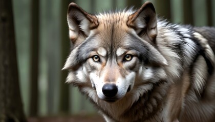 A Wolf With A Gleam Of Intelligence In Its Eyes