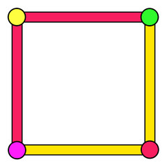 Frame style memphis comic pop art retro 90s