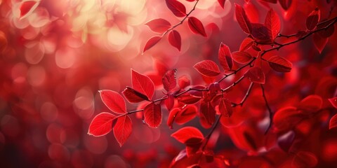 Generate a photo of red nature background