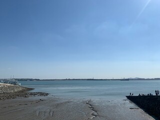 Fototapeta premium 한국 넓은 하늘과 바다