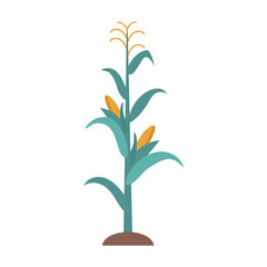 Corn stalk icon clipart avatar logotype isolated vector illustration © Oksana