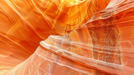The image is of a canyon with a red and orange color scheme - Powered by Adobe