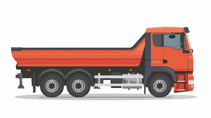 Working lorry.. Flat vector isolated on white background