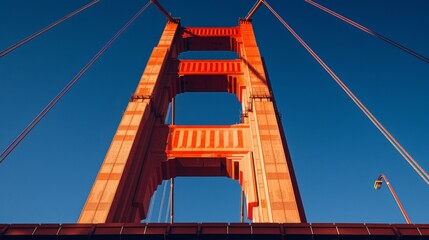 The Golden Gate Bridge is a beautiful and iconic landmark in San Francisco