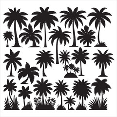 set of palm trees