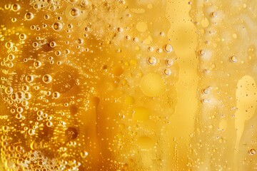 a yellow background made with beer and foam