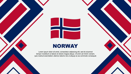 Norway Flag Abstract Background Design Template. Norway Independence Day Banner Wallpaper Vector Illustration. Norway Flag
