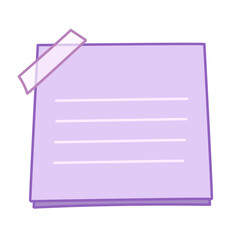 cute purple note paper for stickers and folders