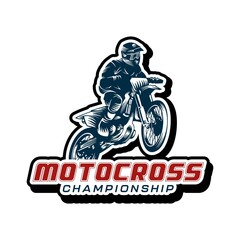 Extreme motocross championship logo emblem design