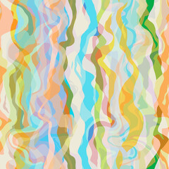 Abstract swirl marble texture Vertical wavy zigzag dynamic curved stripes in light transparent tones