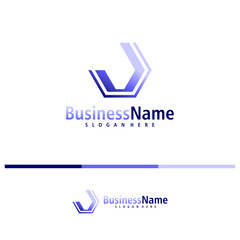 Letter J logo design vector. Creative Initial J logo concepts template