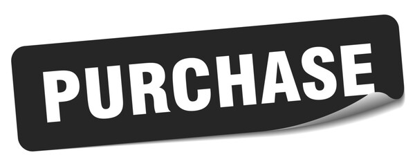 purchase sticker. purchase label