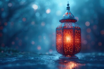 Luxury 3d lantern islamic festival background for ramadan kareem, eid al fitr, islamic holy month