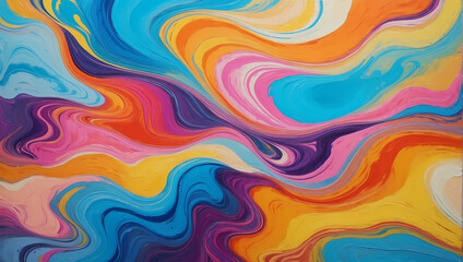 Vibrant Rainbow Color Wave Abstract Background