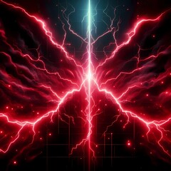 Abstract red lightning background