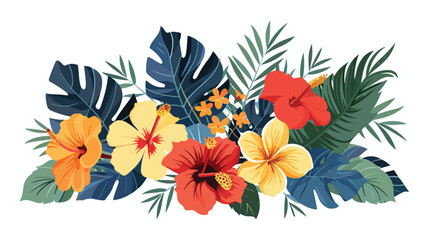 Tropical flower design. floral icon. natural concep