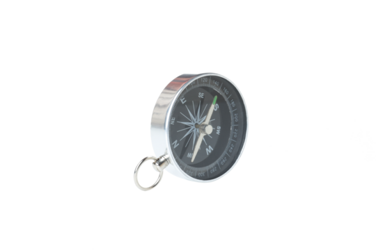 PNG compass isolated on white background.