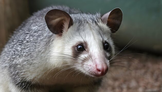A Possum In A Zoo Enclosure