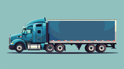 Truck delivery transport image flat cartoon vactor