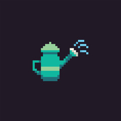 Fototapeta premium this is pixel art garden icon in with colorful color and black background this item good for presentations,stickers, icons, t shirt design,game asset,logo and your project.