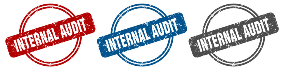 internal audit stamp. internal audit sign. internal audit label set - obrazy, fototapety, plakaty