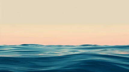 Obraz premium A vast body of water under a clear sky, background, wallpaper