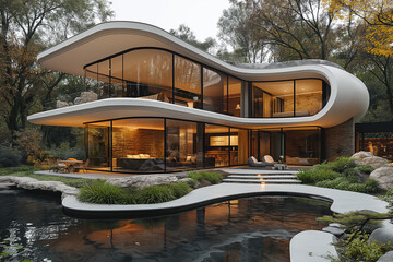 Maison moderne du futur