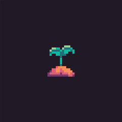 this is pixel art garden icon in with colorful color and black background this item good for presentations,stickers, icons, t shirt design,game asset,logo and your project.