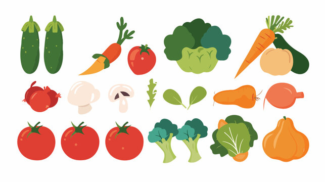Vegetable icon image flat cartoon vactor illustrati