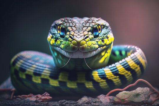 The mythical snake of Queen Cleopatra. The poisonous aspid. 