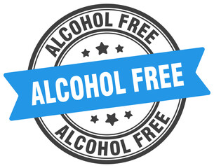 Obraz premium alcohol free stamp. alcohol free label on transparent background. round sign