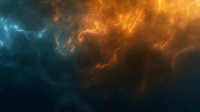 Fiery Cosmic Nebula: A Spectacular Display of Celestial Splendor, Offering a Glimpse into the Vastness of the Interstellar Cloudscape, Igniting the Imagination with Cosmic Wonder and Inspiring Awe