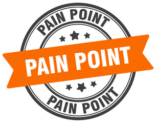 Obraz premium pain point stamp. pain point label on transparent background. round sign