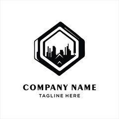 Real estate building logo, design inspiration, illustration, vector