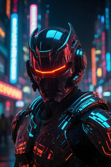 Ares from Tron,MaxTac from Cyberpunk 2077 - obrazy, fototapety, plakaty