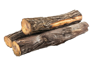 Timber Logs on Transparent Background