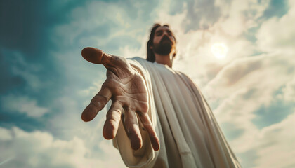 Spiritual Guidance: Jesus Christ Offering a Helping Hand