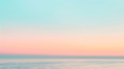 Fototapeta na wymiar View of a body of water with a pastel sky in the background, creating a tranquil scene, background, wallpaper