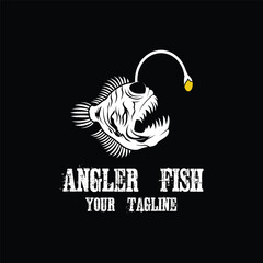 Powerful and unique Angler Fish Logo Vector