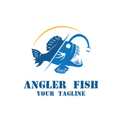 Powerful and unique Angler Fish Logo Vector