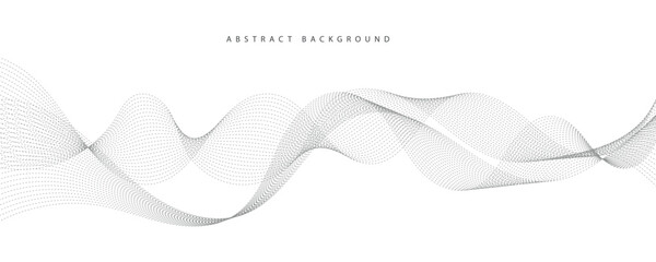 Abstract vector background with grey wavy lines
