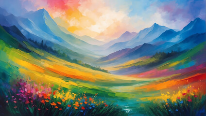 Fototapeta premium Abstract modern painting.digital modern background.colorful texture.digital background illustration.Textured background