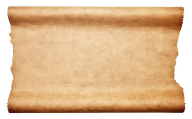 Ancient parchment scroll cut out