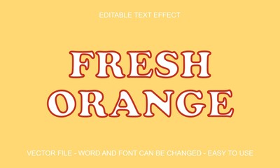 Editable text effect orange fruit mock up