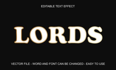 Golden white luxury editable text effect