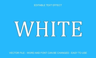 White editable text style effect