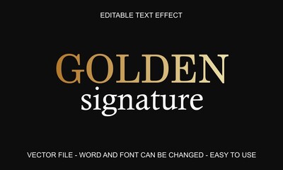 Editable text effect luxury gold template